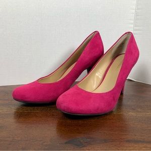 Kelly & Katie Womens Pink Suede Pumps Stiletto Shoes Round Toe Size 9.5 M